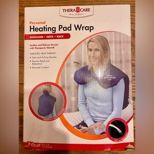 TheraCare Personal Heating Pad Wrap Shoulder Neck Back 3 Heat Levels Muscles NIB